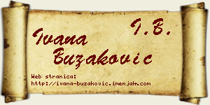 Ivana Buzaković vizit kartica